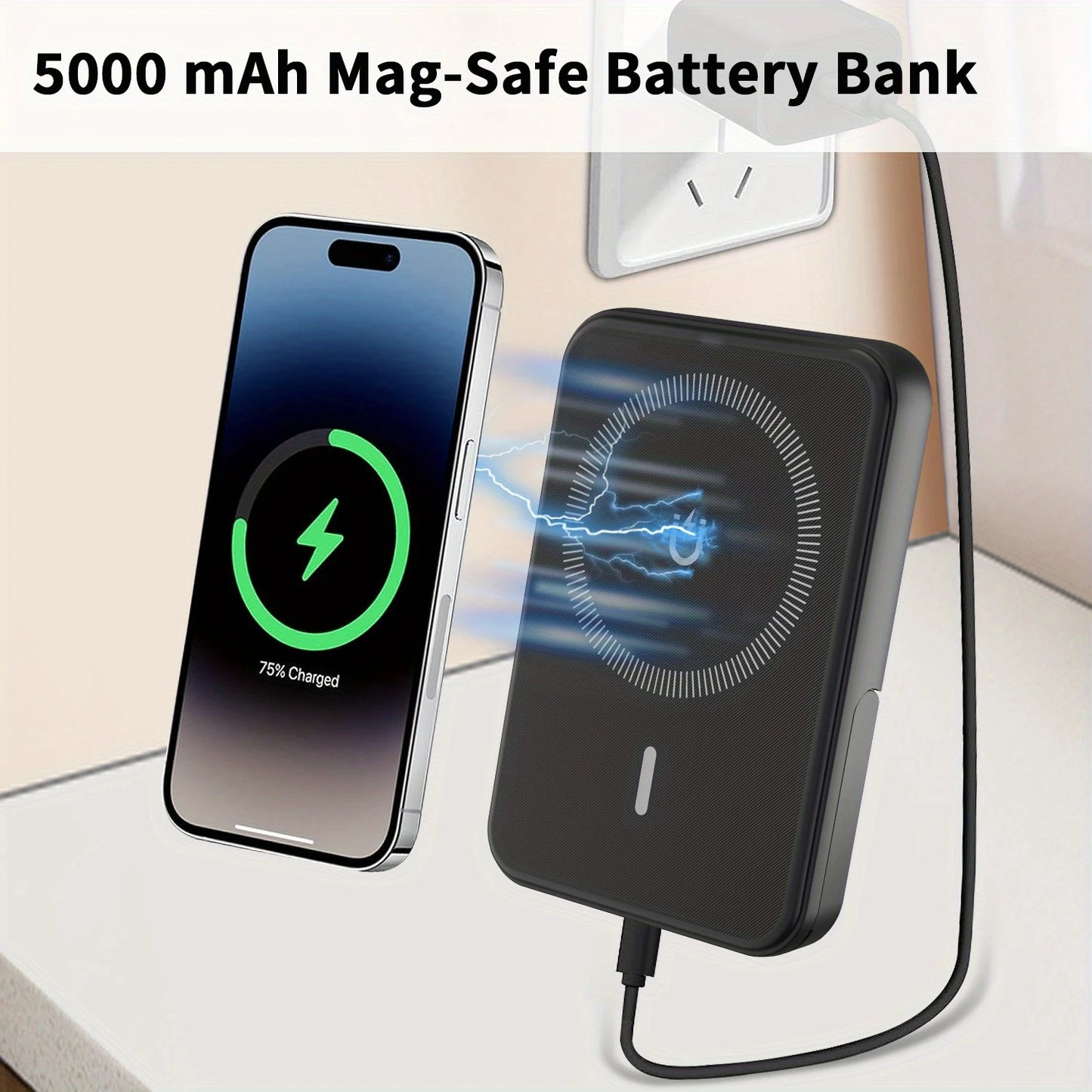 3-in-1 Detachable MagSafe 15W Wireless Power Bank